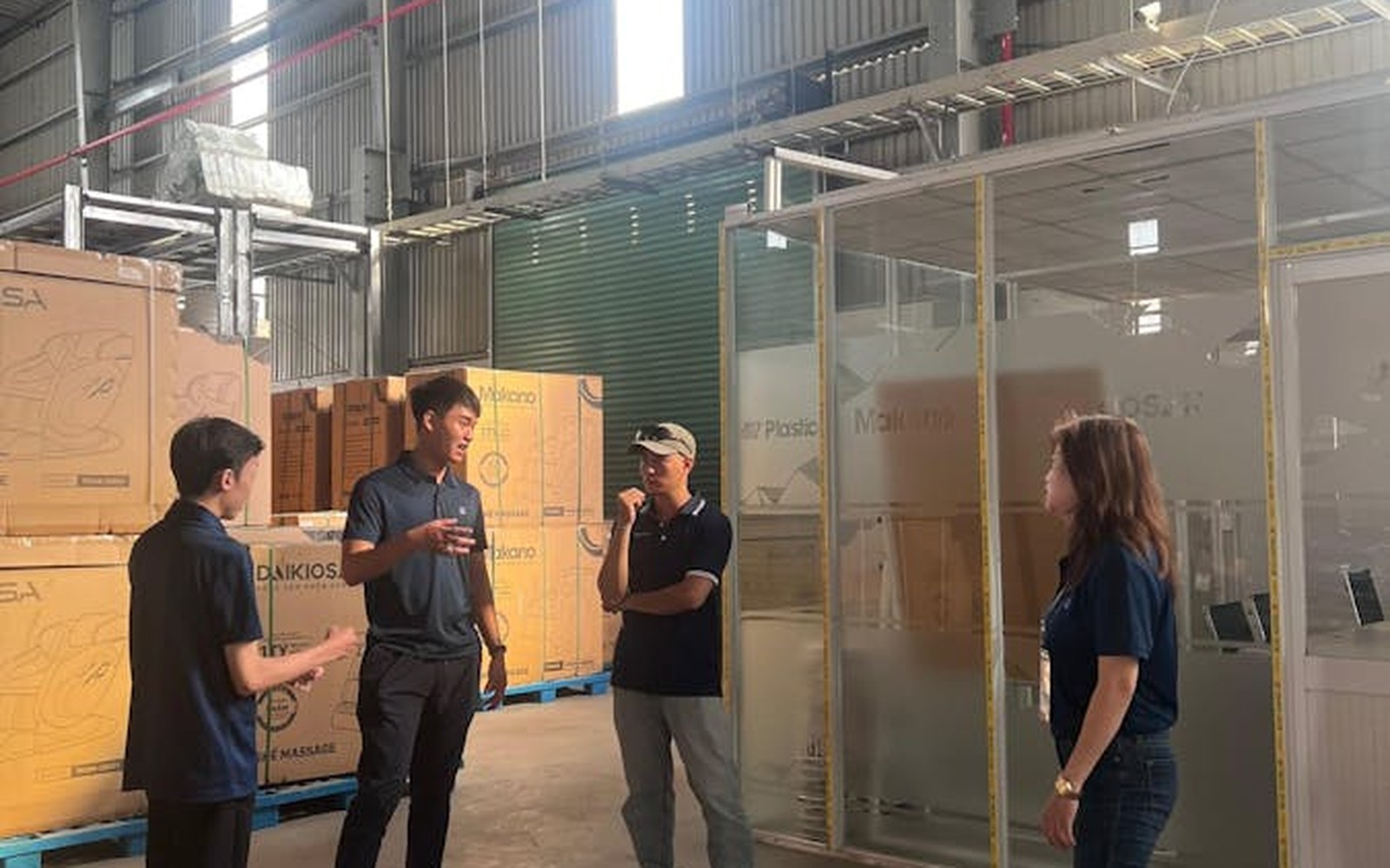 Interpreter-enabled operational coordination inside an industrial warehouse environment